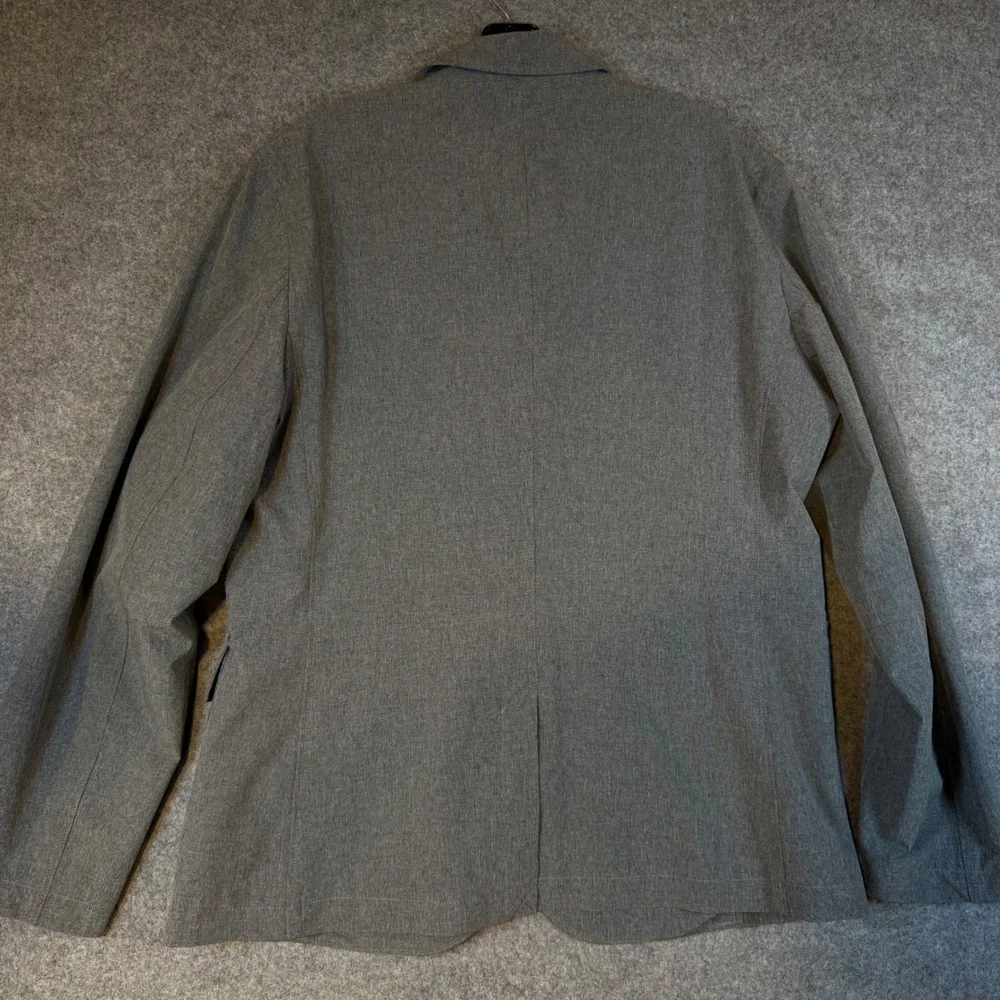 Eddie Bauer Mens 42 Gray Ultimate Voyager Travel Blazer Jacket  Water Repellent